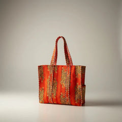 Bags & Travel – Hand-Printed Recycled Cotton Tote Bag (Wild Sunset)